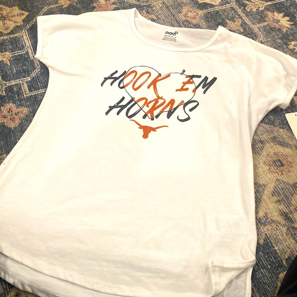 Texas Longhorns girls XL T SHIRT TOP new nwt white